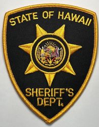 STATE OF HAWAII, SHERIFF DEPT. SHOULDER PATCH